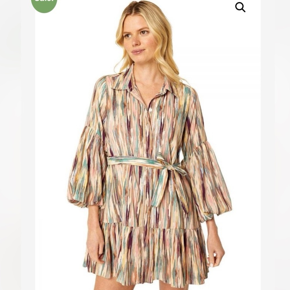 Miss Los Angeles Martina Dress blurred ikat